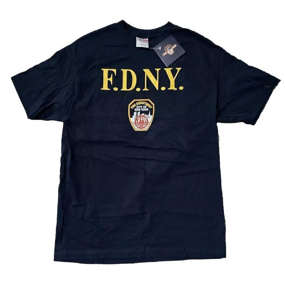 Vintage FDNY City Of New York Navy T-shirt Men’s Large Murina USA 100% Cotton